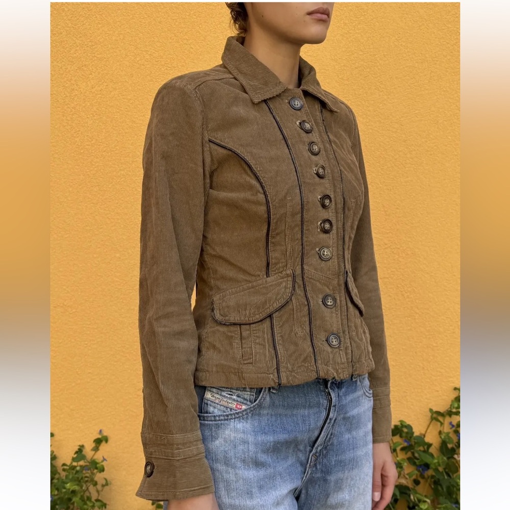 Dolce & Gabbana Women’s Itierre Corduroy Blazer Jacket BrownSize 28/42
